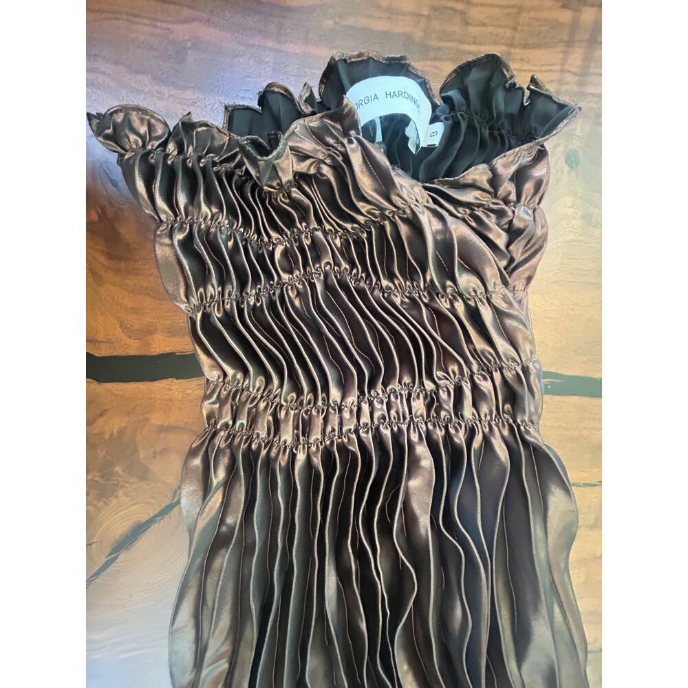 Georgia Hardinge x Free People Siren Bronze Metallic Midi Dress 8 - Picture 4 of 7